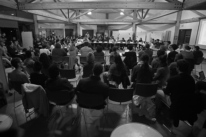 About 70 people attended the SUA meeting on Nov. 18, when the divestment appeal was discussed. Photo by Calyse Tobias.