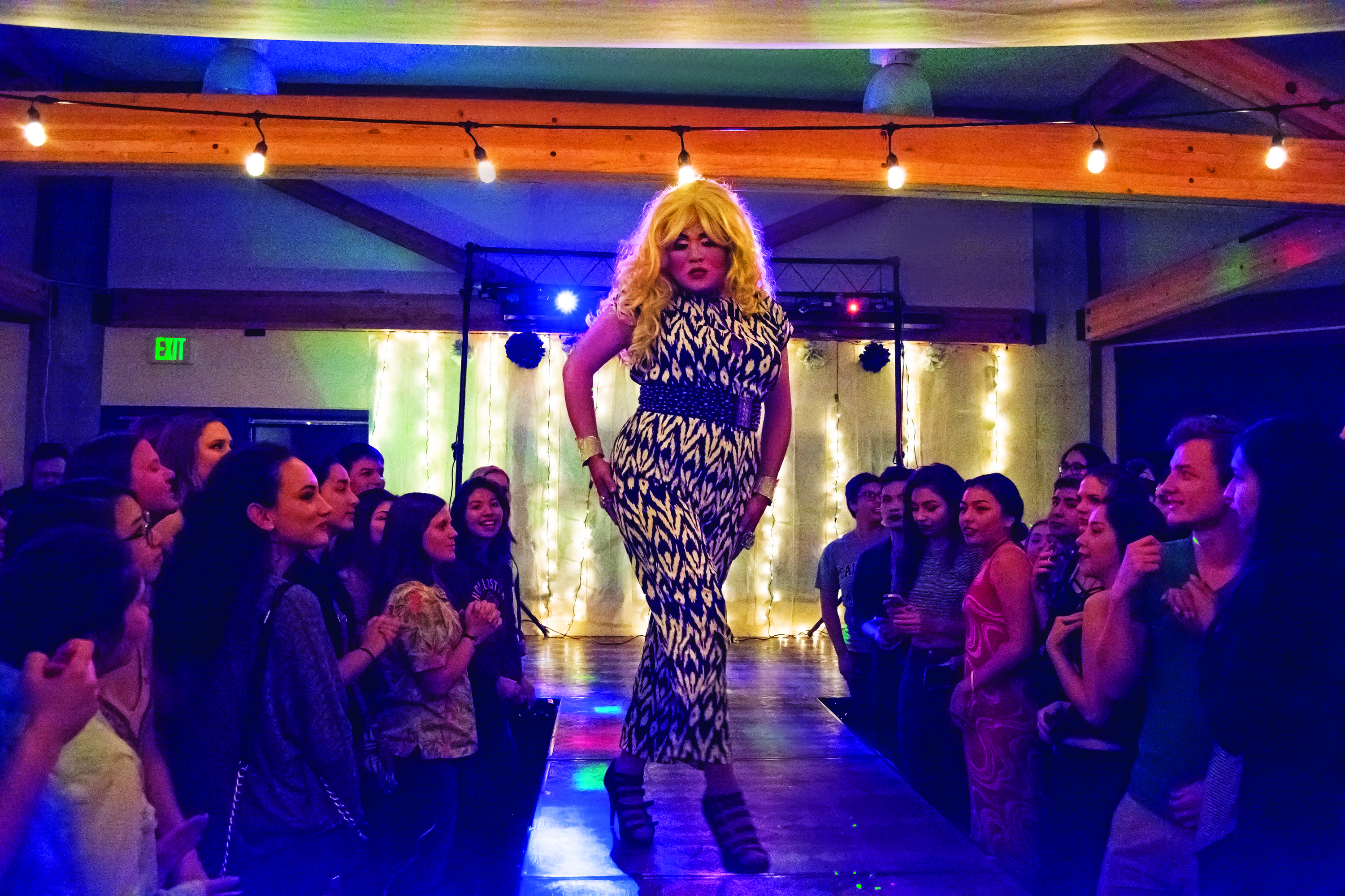 Sally Struts is one of three professional drag performers making up Girl Trouble. The group performed at the annual Drag Ball last Friday night. Photo by Megan Schnabel